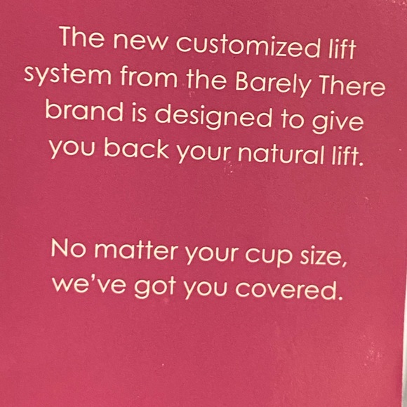 34C NWT Barely There PushUp Hanes Customized Lift Silver detail between cup Bra - Picture 13 of 13